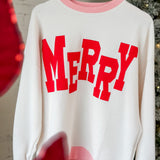 Merry Waffle Knit Crewneck