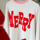 Merry Waffle Knit Crewneck