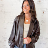 Midnight Roast Vegan Leather Kimono