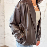 Midnight Roast Vegan Leather Kimono