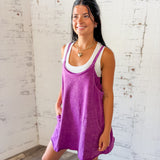 Mineral Wash Pocket Swing Tank Dress