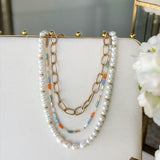 Multi Layered Pearl & Bead Necklace