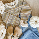 Multi Stripe Space Dye Sweater