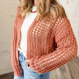 Open-Knit Crochet Cardigan
