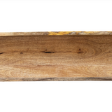 Oval Mango Wood Footed Tray