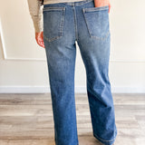 Patch Pocket Wide Leg Jeans