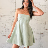 Picnic Ready Strapless Mini Dress