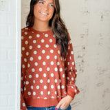 Polka Dot Printed Pullover