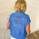 Quarter Zip Crochet Vest