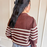 Quarter-Zip Striped Sweater