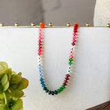 Rainbow Rondelle Bead Necklace