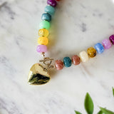 Rainbow Sherbet Heart Necklace