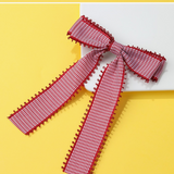 Gingham Picnic Bow Hair Clip