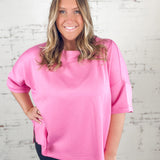 Relaxed Short Sleeve Scuba Top