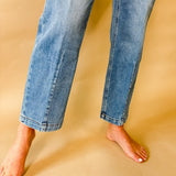 Risen High Rise Crop Boyfriend Tapered Jeans