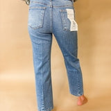 Risen High Rise Crop Boyfriend Tapered Jeans