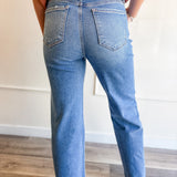 Risen High Rise Wide Leg Jeans
