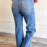 Risen High Rise Wide Leg Jeans