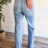 Risen Tummy Control Wide Leg Jeans