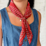 Ruby Floral Bandana Scarf