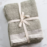 Sage Waffle Knit Kitchen Towel | Set of 2