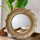 8" Gold Table Top Mirror