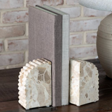 Scalloped Marble Bookends