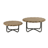 Scalloped Wood Pedestal Stand