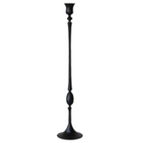 Sculpted Black Iron Taper Holder