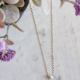 Single Pearl Drop Chain Necklace