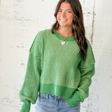 Spring Meadow Ribbed Sweater