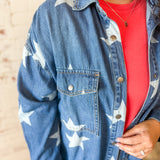 Star Print Denim Shacket