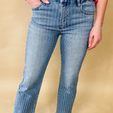Rhinestone Pinstripe Jeans