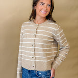 Stripe Sweater Cardigan