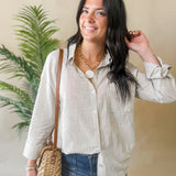 Striped Button Down Top