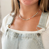 Striped Denim Overall Mini Dress