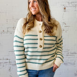 Striped Henley Sweater