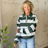Normandy Striped Polo Sweater