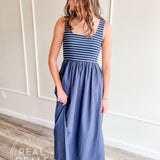 Seaside Stripe Midi Dress