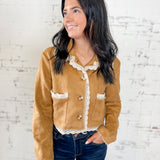 The Golden Hour Lace Trim Jacket