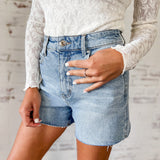 Sunny Day Classic Mid Rise Denim Shorts