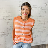 Sunset Stripe Knit Vest