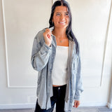 Sweatshirt Lined Denim Jacket