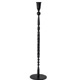 Tall Black Hand-Forged Iron Taper Holder