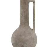 13.5" Textured Terracotta Handle Vase