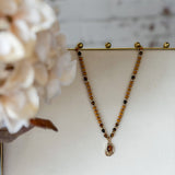 Tiger's Eye Beaded Pendant Necklace