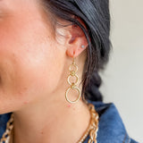 Triple Circle Drop Earrings