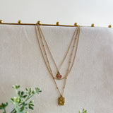 Triple Layer Mixed Pendant Necklace
