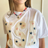 USA Crochet Star Graphic Tee