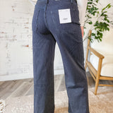 Vervet Blue Olivia Wide Leg Pinstripe Pants